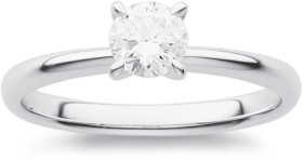 14ct+White+Gold+Alora+Lab+Grown+Diamond+.50ct+Round+Soliatre+Ring