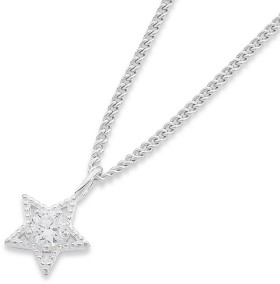 Sterling-Silver-Cubic-Zirconia-Star-Pendant on sale