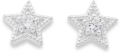 Sterling-Silver-Cubic-Zirconia-Star-Studs on sale