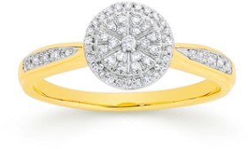 9ct-Diamond-Round-Cluster-Ring on sale