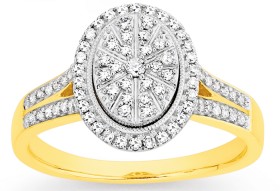 9ct-Diamond-Oval-Ring on sale