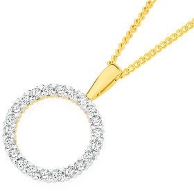 Alora+10ct+1%2F2+Carat+TW+Lab+Grown+Diamond+Circle+Pendant
