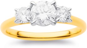 14ct-Alora-Lab-Grown-Diamond-Round-3-Stone-Ring on sale