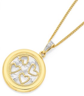 9ct%2C+Diamond+Hearts+Pendant