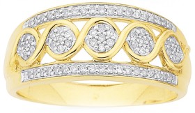 9ct-Diamond-Swirl-Ring on sale