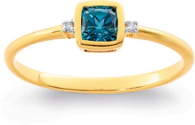 9ct-London-Blue-Topaz-with-Diamond-Ring on sale
