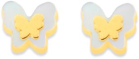 9ct-Mother-of-Pearl-Butterfly-Studs on sale