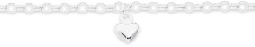 Sterling-Silver-Puff-Heart-On-Belcher-Bracelet-17cm on sale