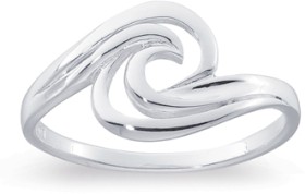 Sterling-Silver-Wave-Ring-Size-S on sale