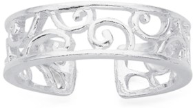 Sterling-Silver-Open-Filigree-Wide-Toe-Ring on sale