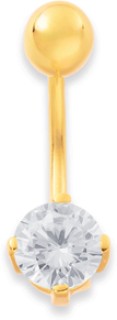 9ct-6mm-Cubic-Zirconia-Belly-Bar on sale