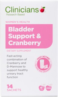 Clinicians+Bladder+Support+%26amp%3B+Cranberry+14+Sachets