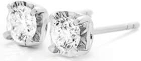 10ct-White-Gold-Element-Lab-Diamond-Solitaire-Studs on sale