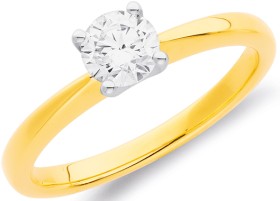 14ct+Solitaire+Element+Lab+Grown+Diamond+Set