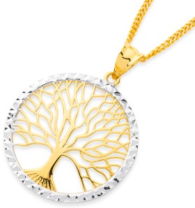 9ct-Two-Tone-Tree-of-Life-Pendant on sale