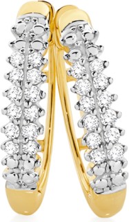 9ct%2C+Diamond+Pave+Huggie+Earrings