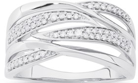 9ct-White-Gold-Diamond-Multi-Crossover-Ring on sale