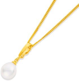 9ct+Cultured+Fresh+Water+Pearl+Enhancer+Pendant