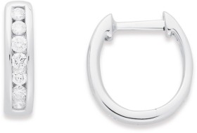 10ct-White-Gold-Element-Lab-Grown-Diamond-Huggies on sale