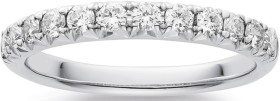 14ct-White-Gold-Element-Lab-Diamond-Claw-Set-Band on sale