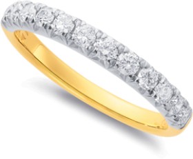 14ct+Element+Lab+Diamond+Band