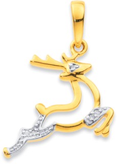 9ct%2C+Diamond+Deer+Pendant