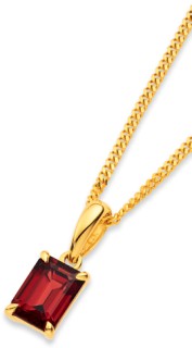 9ct+Garnet+Pendant