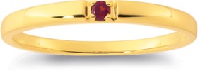 9ct+Garnet+Stacker+Ring