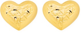 9ct-Heart-Stud-Earrings on sale