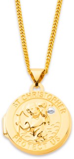 9ct-St-Christopher-Round-Locket on sale
