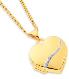 9ct-Diamond-Puff-Heart-Locket on sale
