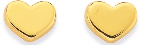 9ct+Heart+Stud+Earrings