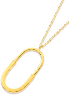 9ct-Oval-Pendant-with-9ct-Chain on sale