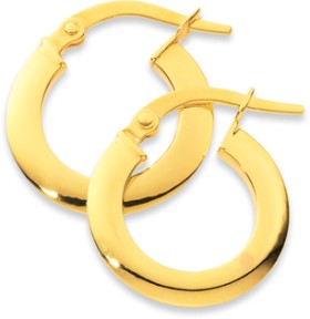 9ct+Knife+Edge+Hoops