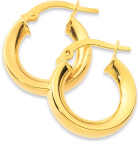 9ct+Reverse+Knife+Edge+Hoops