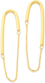 9ct+Tube+%26amp%3B+Chain+Earrings