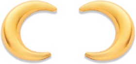 9ct+Crescent+Moon+Studs