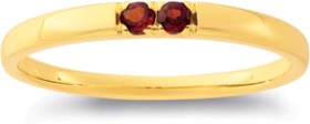 9ct-Garnet-Stacker-Ring on sale