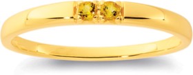 9ct-Citrine-Stacker-Ring on sale