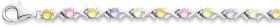 Sterling+Silver+Cubic+Zirconia+Pastel+Colours+Hugs+%26amp%3B+Kisses+Bracelet