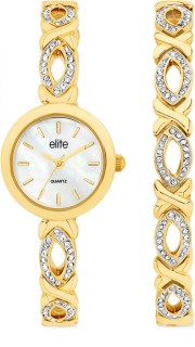 Elite+Ladies+Crystal+Watch+%26amp%3B+Bracelet+Set