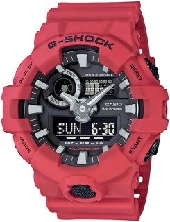 G-Shock-Red-AnalogueDigital-200m-WR-Mens-Watch-GA700-4A on sale