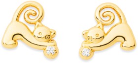9ct-Cat-Stud-Earrings on sale