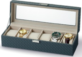 Grey+Leatherette+6+Space+Watch+Box