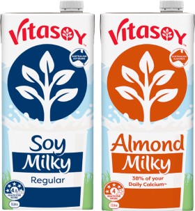 Vitasoy-Almond-or-Soy-Milky-1L on sale