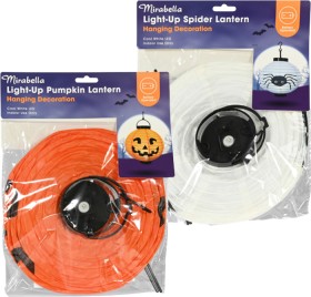 Mirabella+Battery+Operated+Light-Up+Lantern+Pumpkin+or+Spider