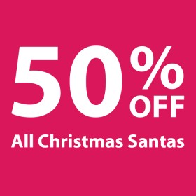 50%25+off+All+Christmas+Santas