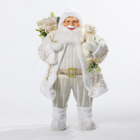 Christmas-Wishes-White-Traditional-Santa-80cm on sale