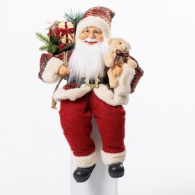 Christmas-Wishes-Red-Sitting-Traditional-Santa-40cm on sale