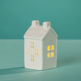 Christmas-Wishes-Ceramic-Snowflake-House-LED-Small on sale